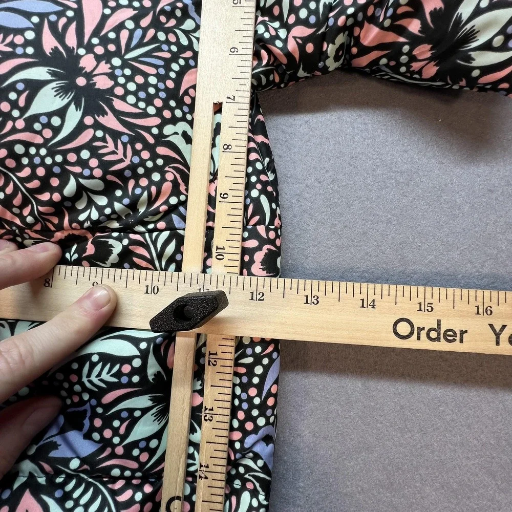 Columbia Snowsuit Baby Girls 0-3 Months Floral Puffer Hooded Fleece Lined Warm